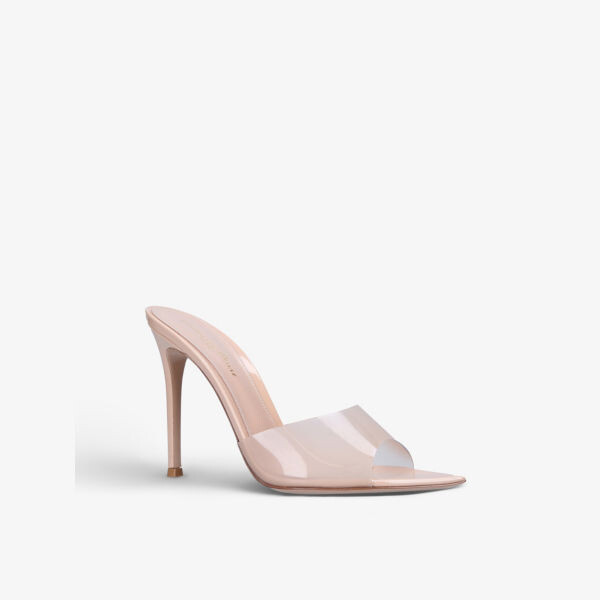 Мюли Elle на каблуке из кожи и ПВХ Gianvito Rossi, красный — фото 4