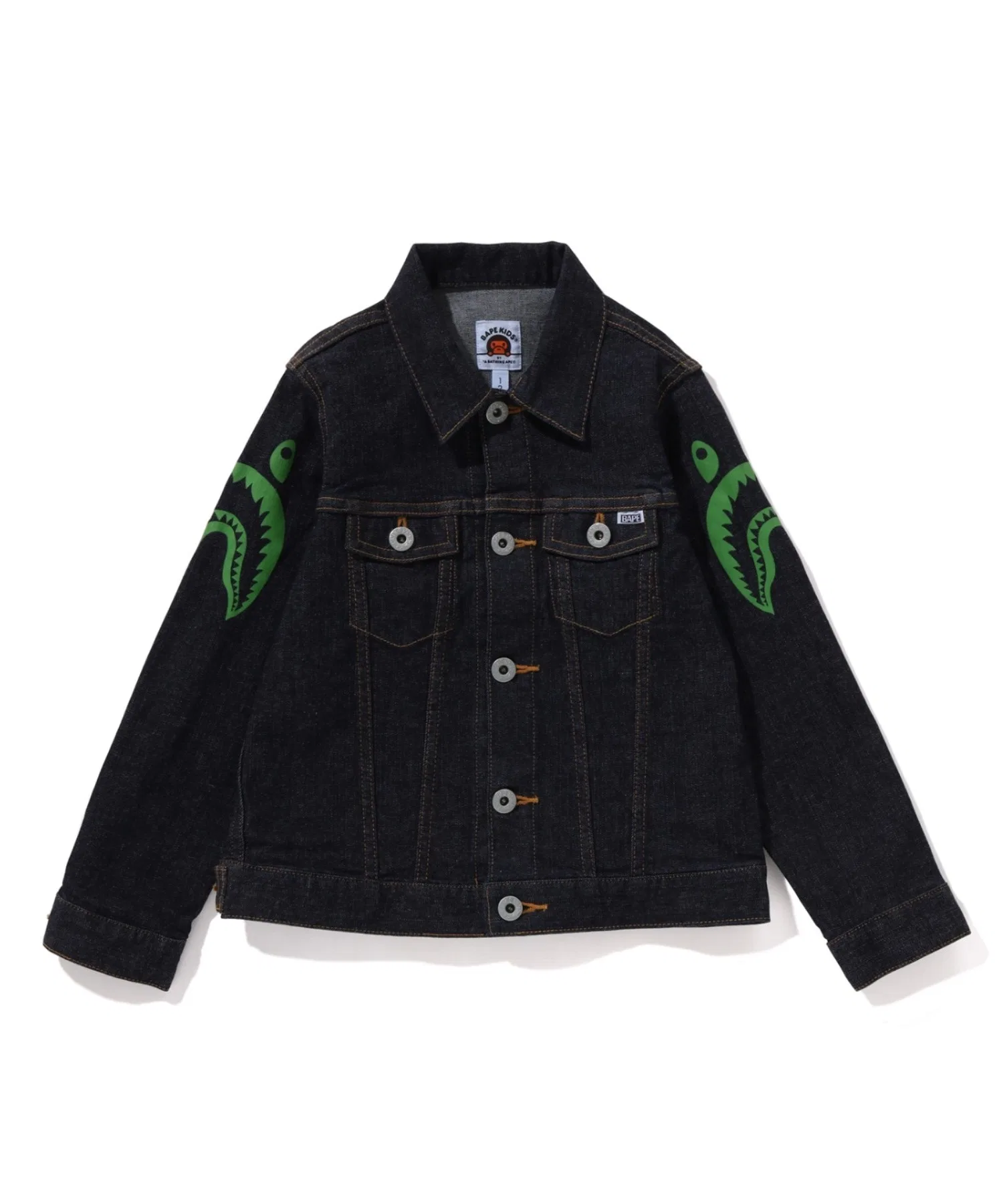 Трассерная куртка из стретч-денима 10 унций A BATHING APE, индиго