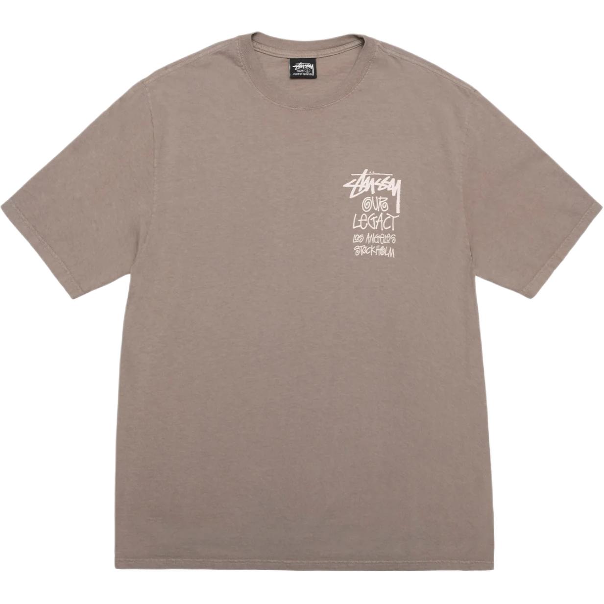 

Футболка Our Legacy Work Shop 8 Ball Yin Yang с пигментной окраской Stussy, Taupe