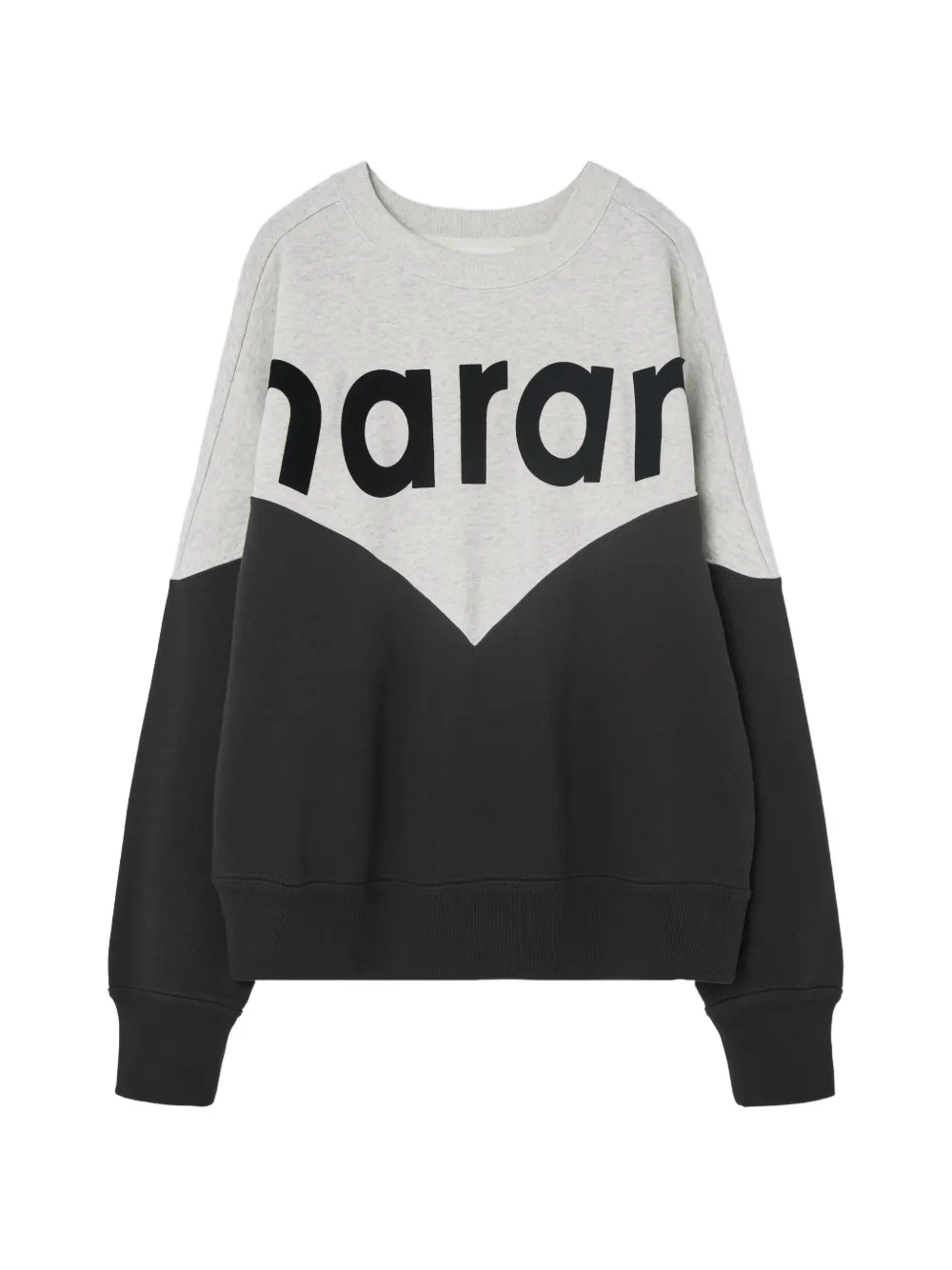 

Свитшот с логотипом и контрастной отделкой Isabel Marant, серый