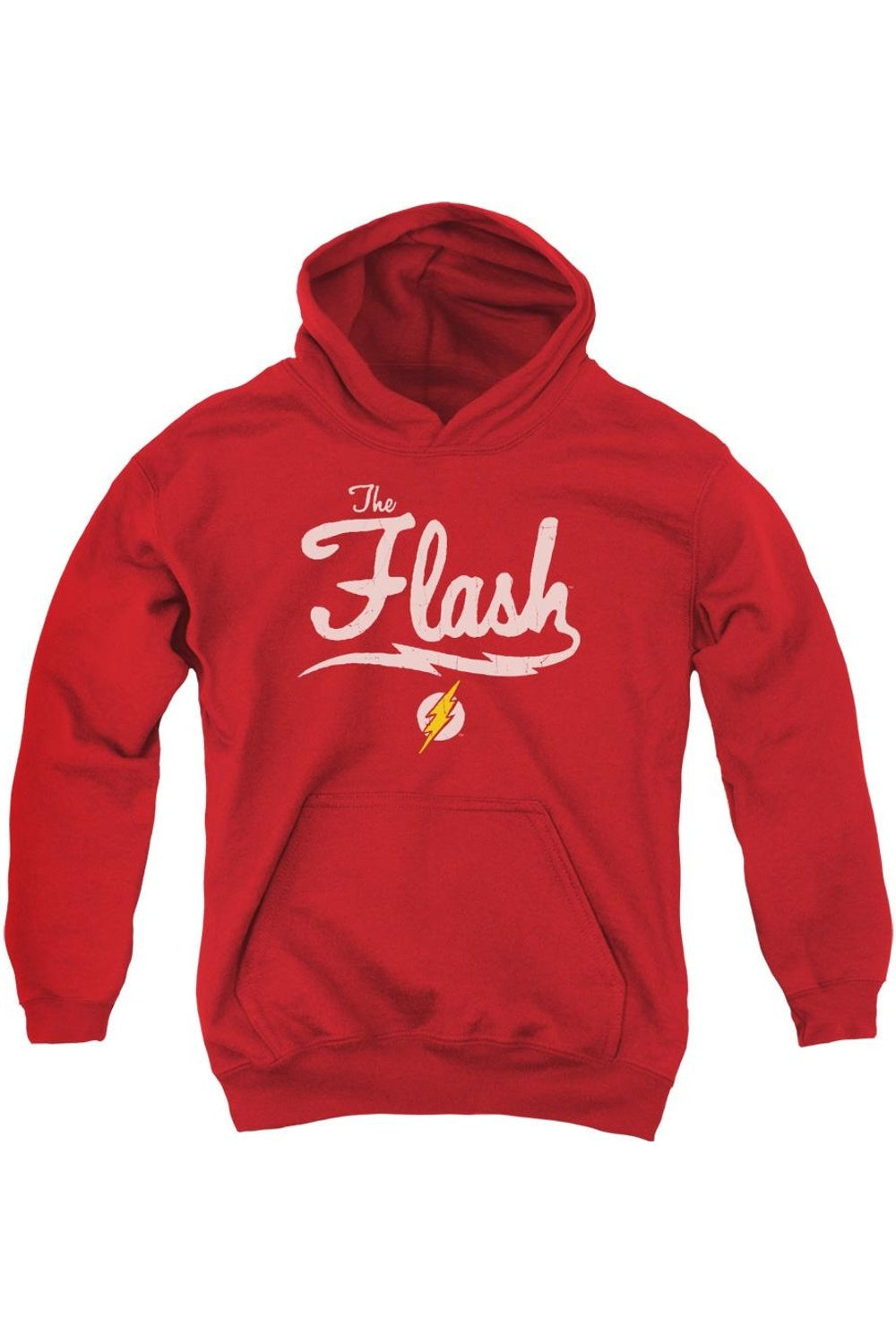 

Молодежная толстовка с капюшоном Old School Flash из Лиги Справедливости Америки Gildan, красный