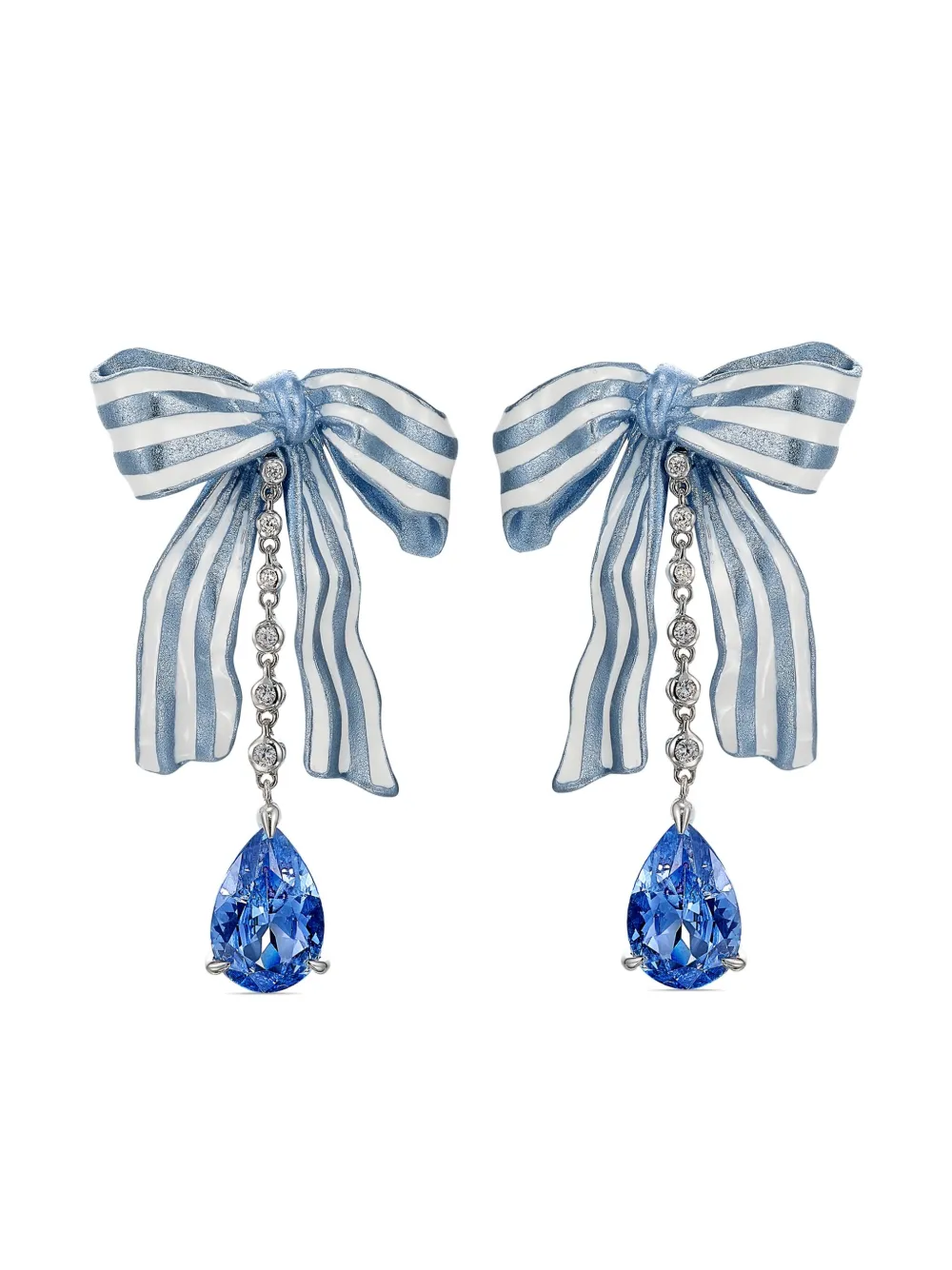 

Золотые серьги Gingham с сапфирами и бриллиантами Anabela Chan, синий