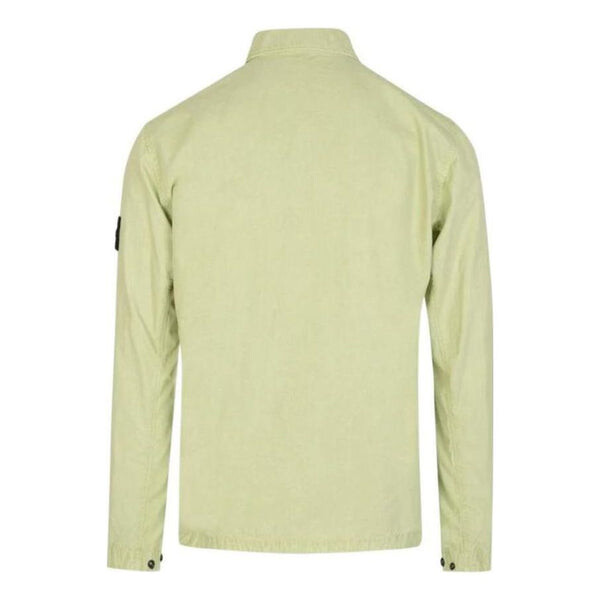 Куртка brushed cotton 2 pocket shirt jacket 'mint green' Stone Island, зеленый — фото 2