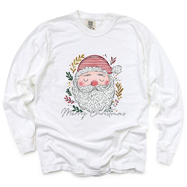 

Футболка с длинным рукавом Merry Christmas Santa Stripes Simply Sage Market, White, Белый, Футболка с длинным рукавом Merry Christmas Santa Stripes Simply Sage Market, White