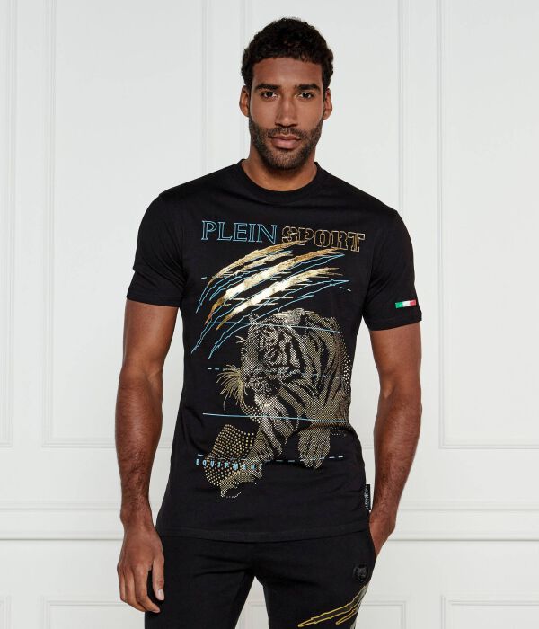 

Футболка ламинированная Loose fit Plein Sport, черный