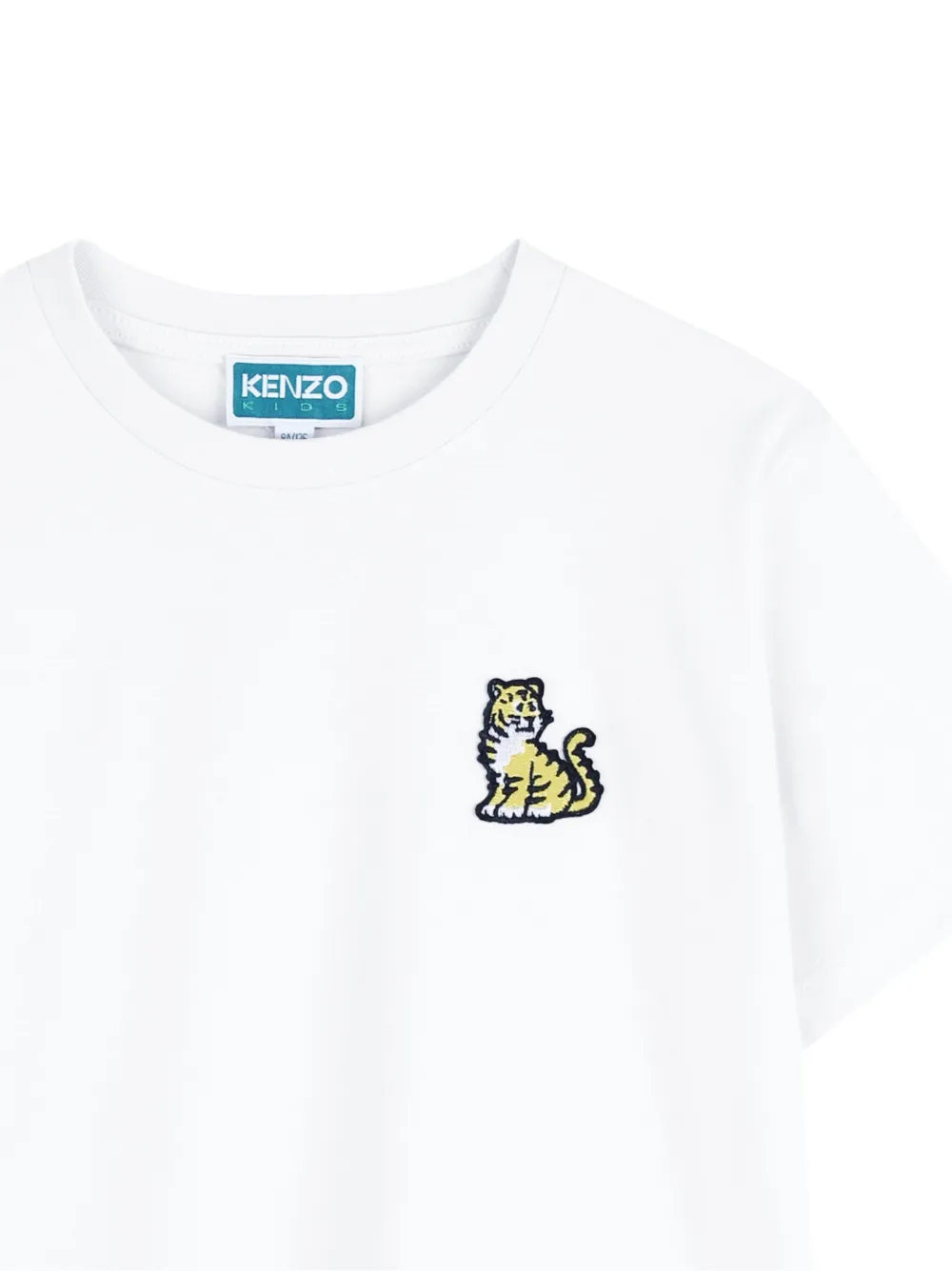 Футболка с круглым вырезом Kenzo Kids, белый — фото 3