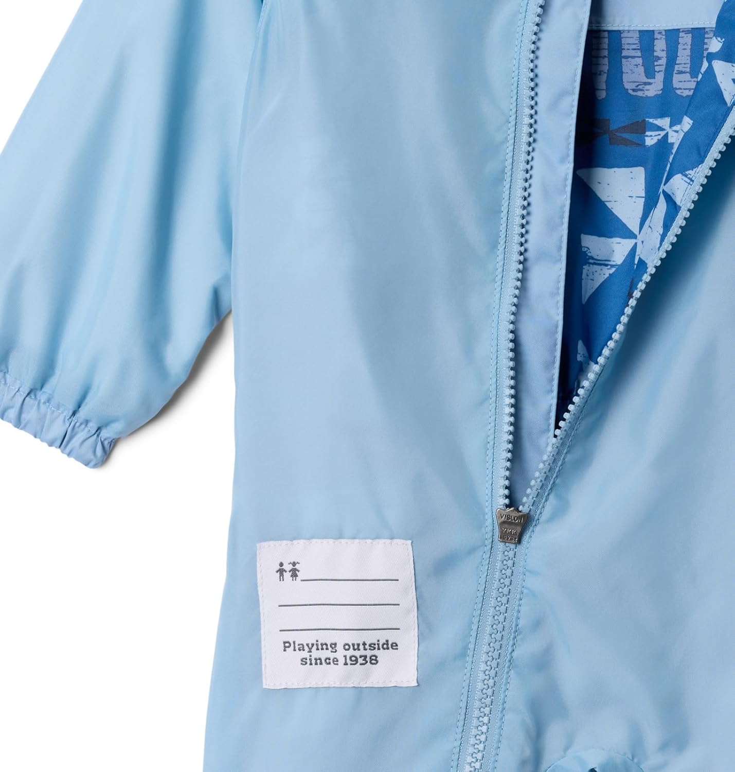 Колумбия Unisex детский дождевик Critter Jitters Iii Columbia, Mountain Blue Outerbounds/Ripple Blue — фото 3