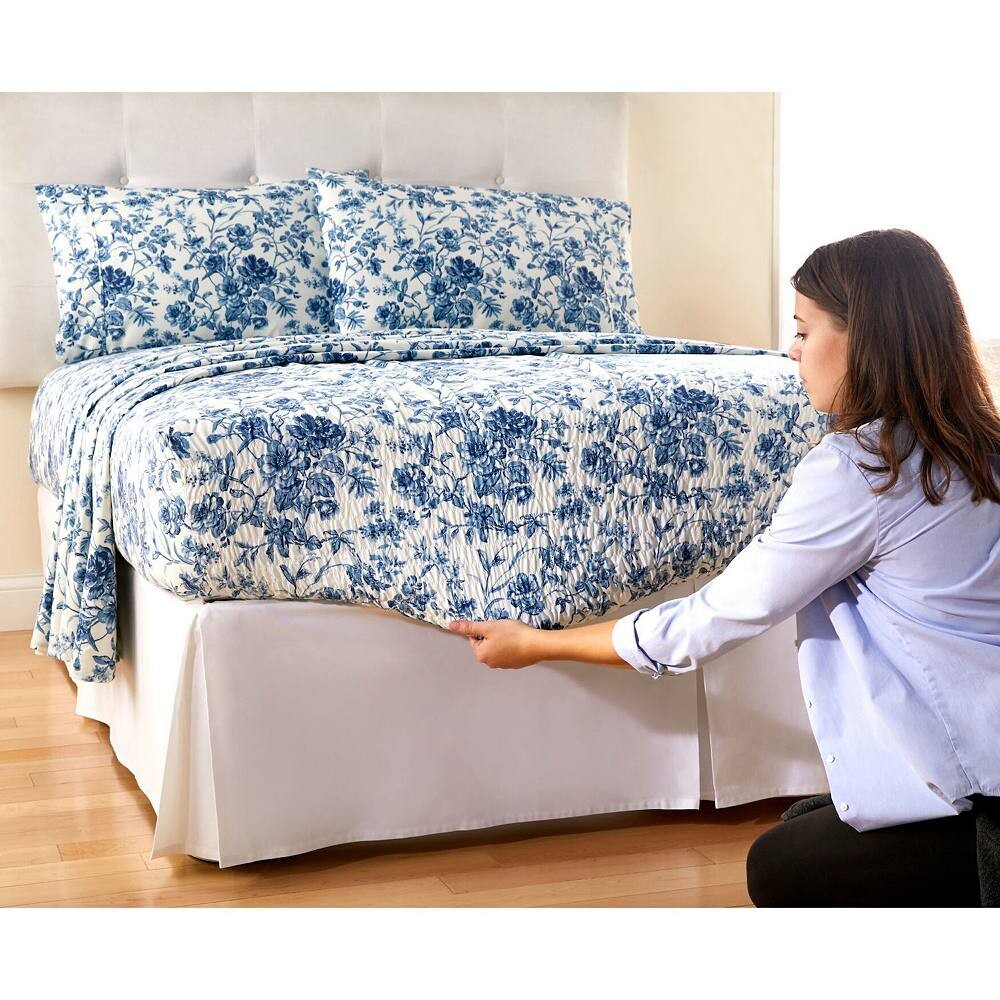 

BrylaneHome Bed Tite Комплект простыней из микрофибры, цвет Navy Toile
