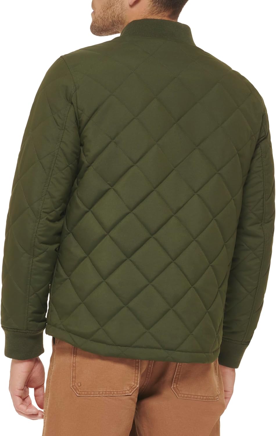 Мужская стеганая куртка-бомбер Levi's с открытым низом, Military Army Green — фото 3