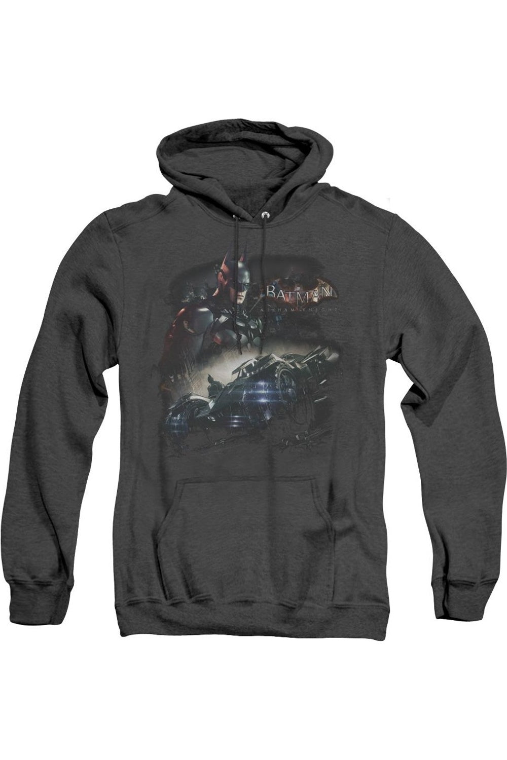 

Batman Arkham Knight Knight Rider Adult Heather Hoodie / Толстовка с капюшоном Gildan, черный