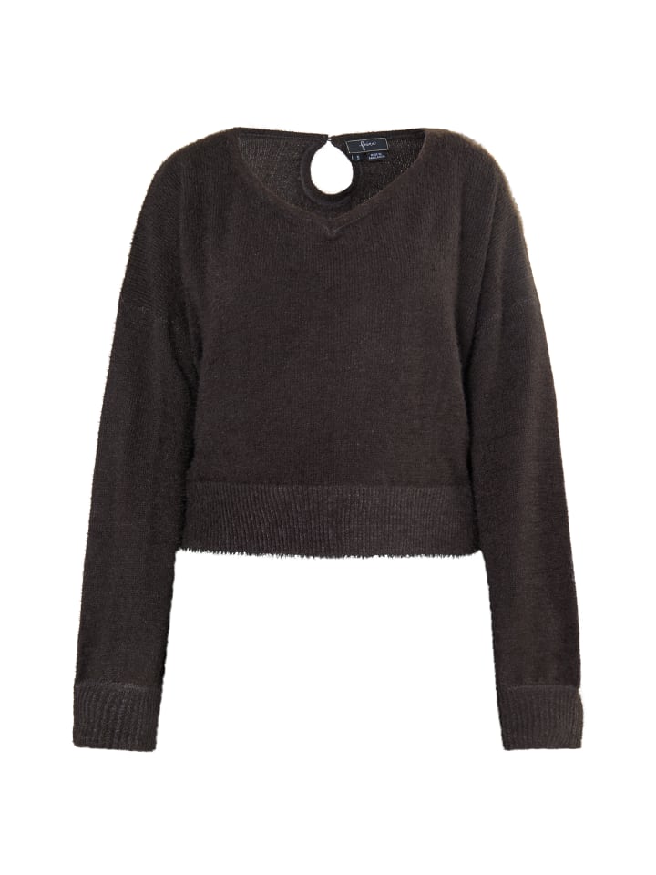 

Женский вязаный свитер темно-коричневого цвета faina