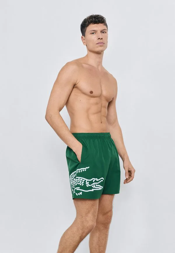 Плавки-шорты Lacoste зеленый, мужские, с принтом