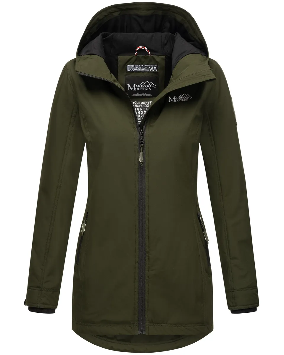 

Куртка Marikoo Outdoor "Honeyberry", спортивная переходная куртка с капюшоном, оливковый