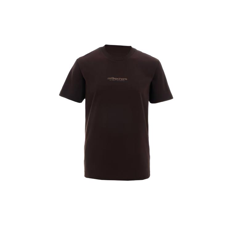 

Футболки унисекс, кофейный цвет 05U5, круглый вырез, умеренный размер Skechers, коричневый-05u5