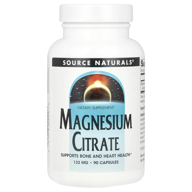 

Source Naturals, Цитрат магния, 133 мг, 90 капсул