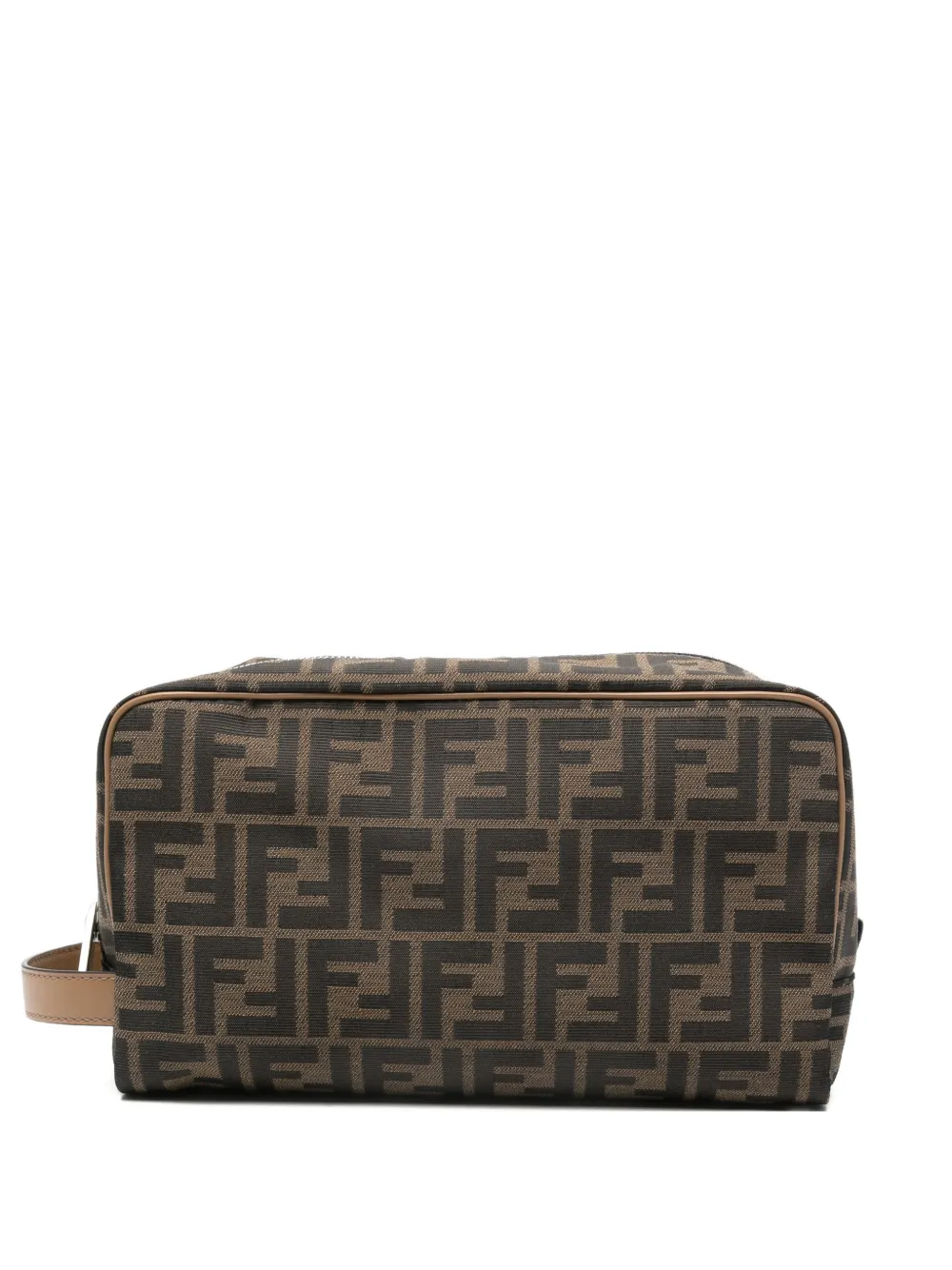 

Большой несессер с жаккардовым логотипом FF Fendi, коричневый