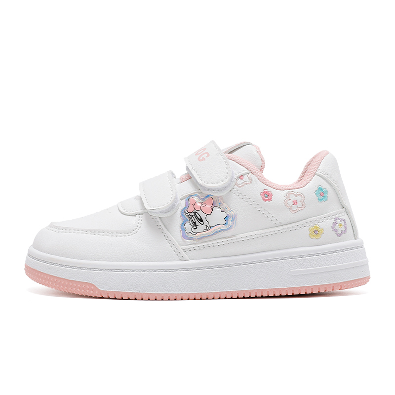 

Непромокаемые низкие детские скейтерские кроссовки kids BOBDOG, белый/розовый