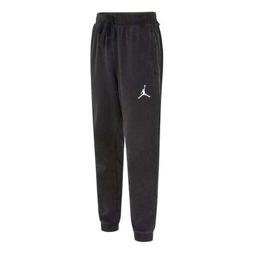 

Спортивные штаны Men's Air Jordan As J Df Air Flc Pant Logo Distress Sports Knit Bundle Feet Long Pants/Trousers Autumn Black, черный
