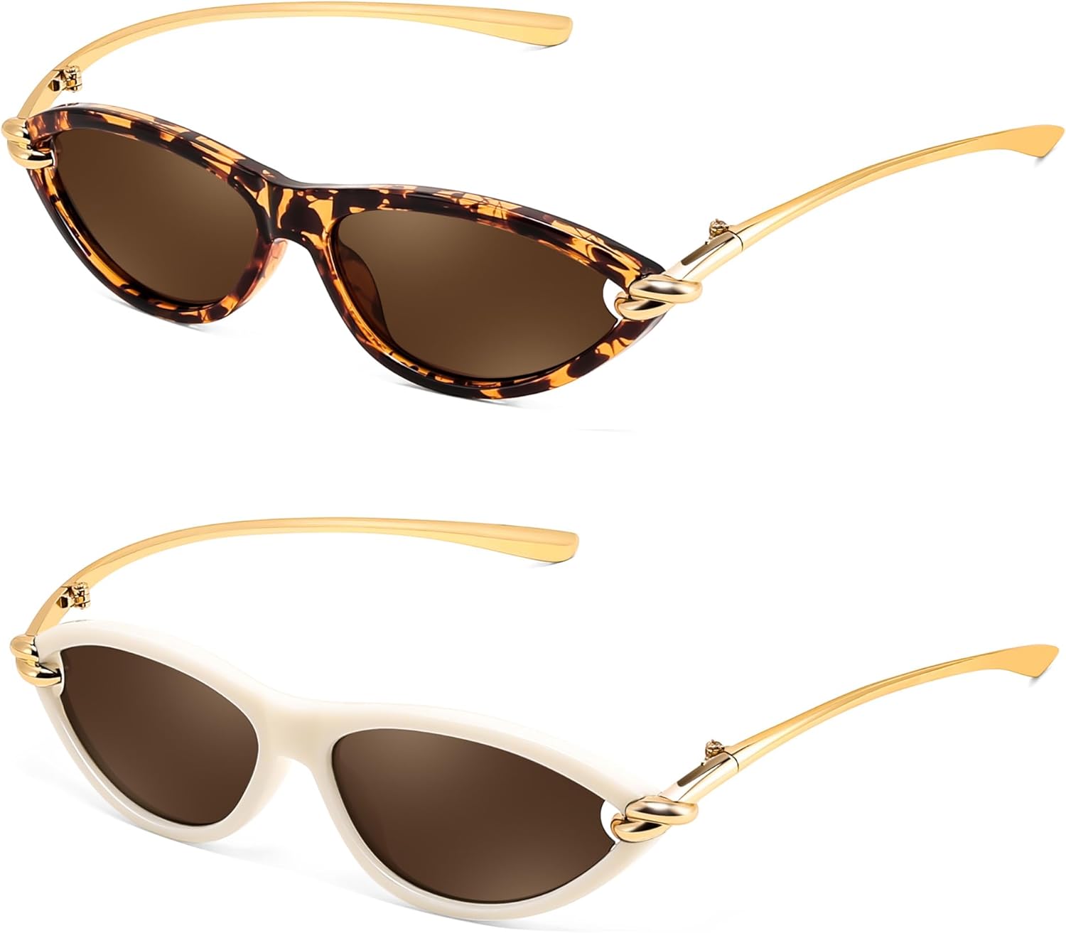 

Солнцезащитные очки FEISEDY Retro Oval Cat Eye для женщин, в стиле Y2k, маленькие солнцезащитные очки в стиле «кошачий глаз», модные очки 90-х для женщин и мужчин, артикул B4186, (2 Pack) Tortoise & Beige/Tea