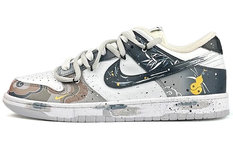 

Кроссовки для скейтбординга Dunk мужские с низким верхом белого цвета Nike, темно-синий