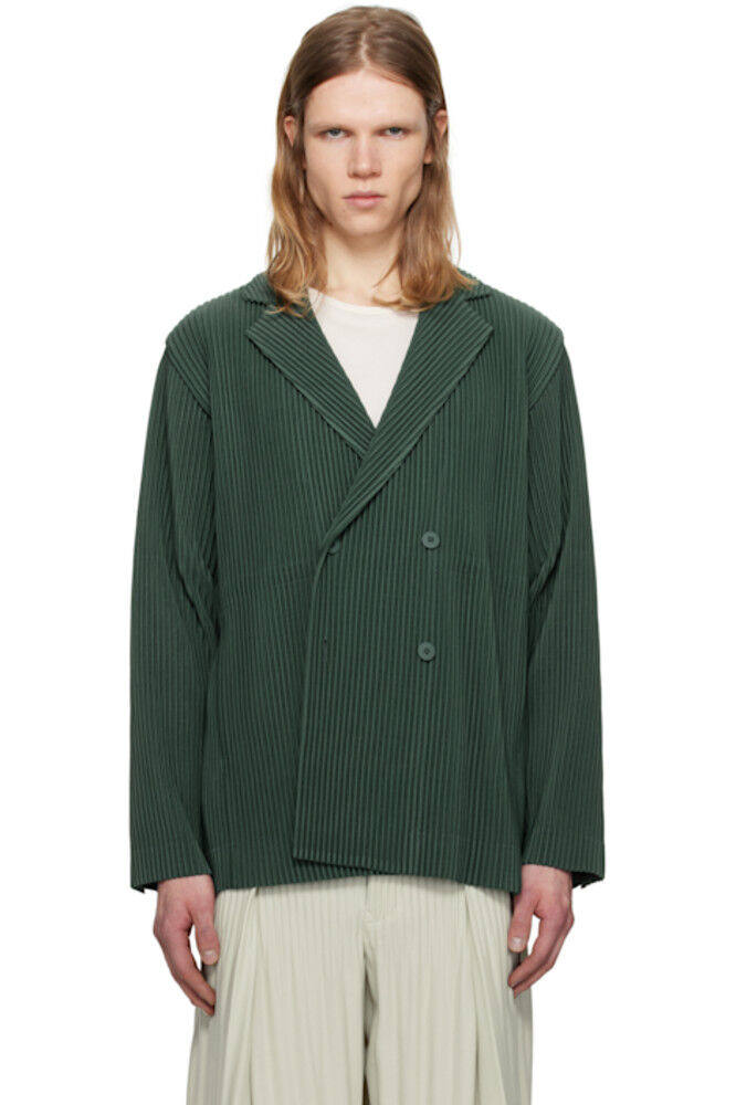 

Зеленый блейзер со складками 1 HOMME PLISSÉ ISSEY MIYAKE