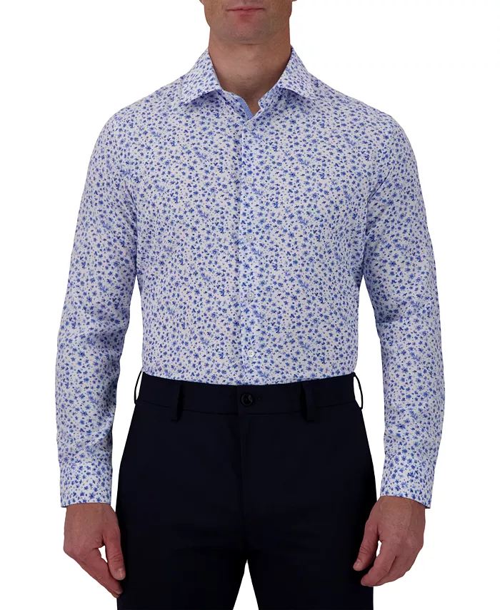 

Мужская рубашка с цветочным принтом Slim-Fit Report Collection, синий