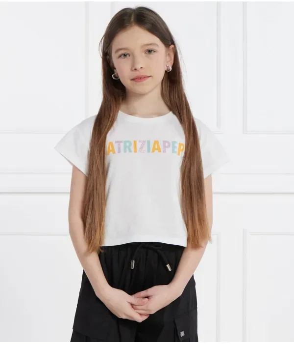 Футболка MAGLIA cropped fit Patrizia Pepe, белый — фото 3