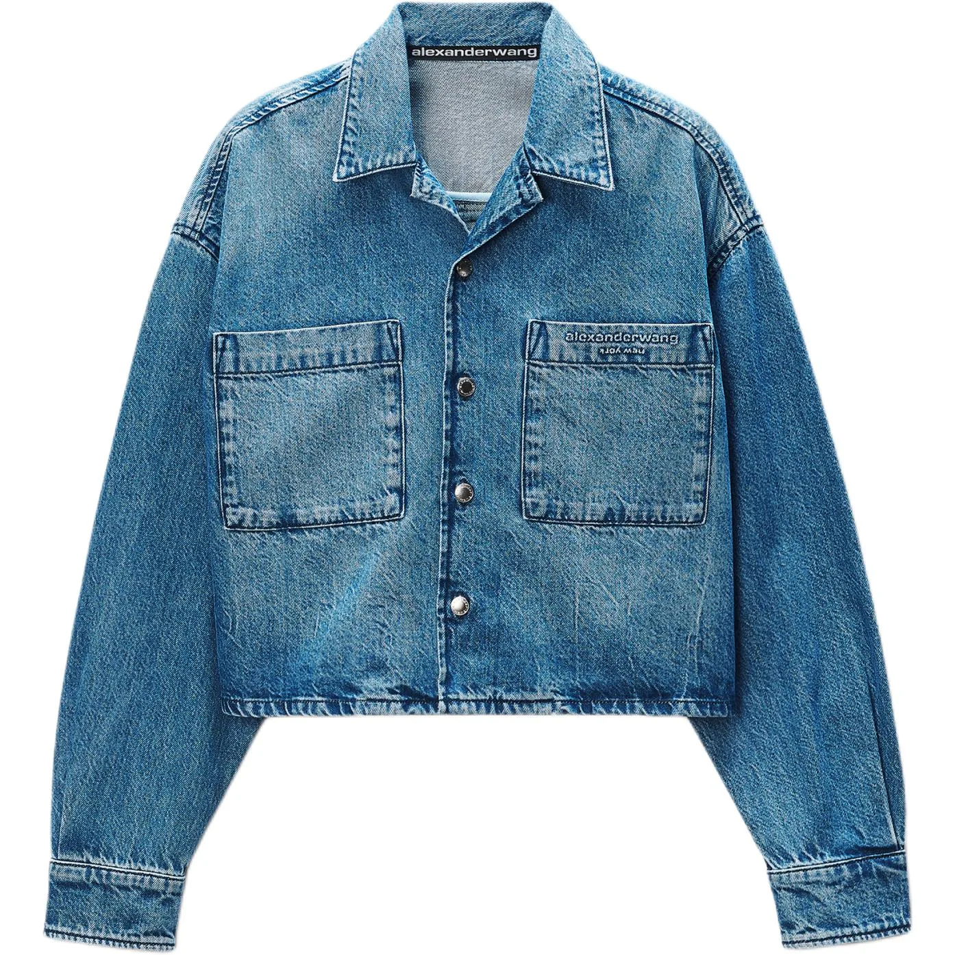 Alexander Wang Футболка Women's Vintage Marble Blue Lapel