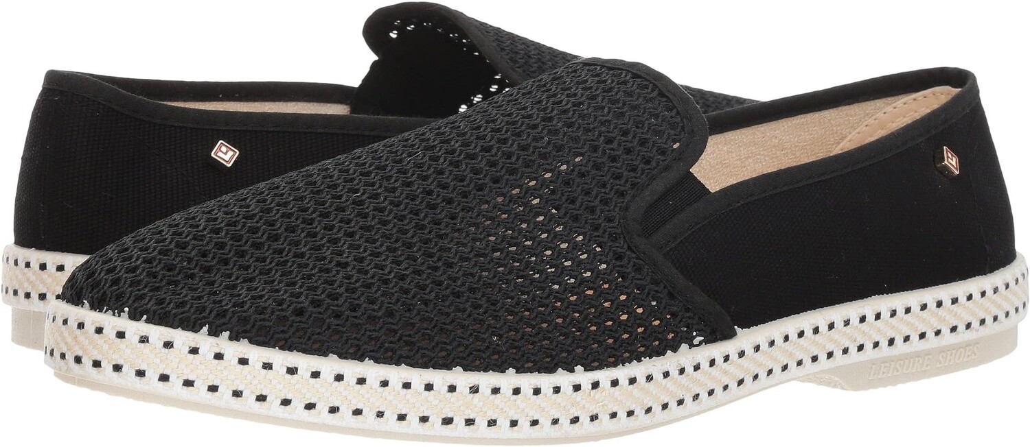 Кроссовки Rivieras Classic Canvas & Mesh Slip-On, черный