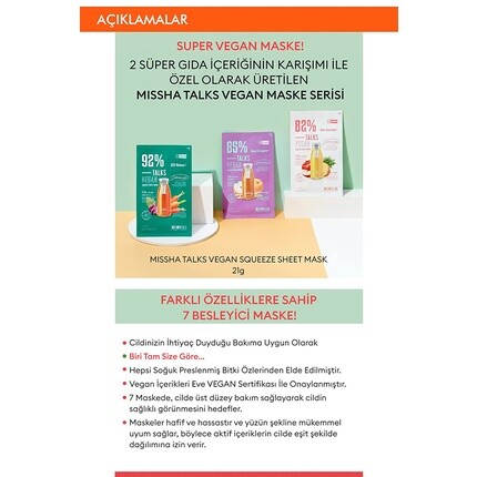 Бустер Missha — Talks Vegan Squeeze Sheet Mask Hydro Booster для сухой кожи — фото 2