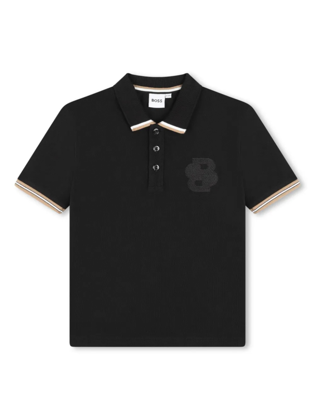 

Футболка-поло с нашивкой-логотипом BOSS Kidswear, черный