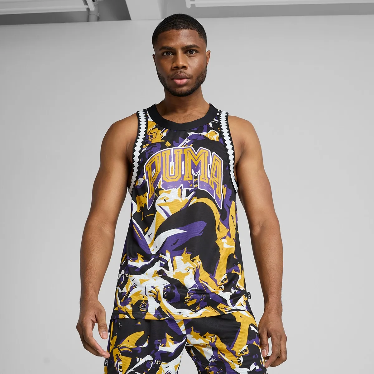 

Мужская майка без рукавов Rival Rage AOP Mesh Tank Puma, фиолетовый