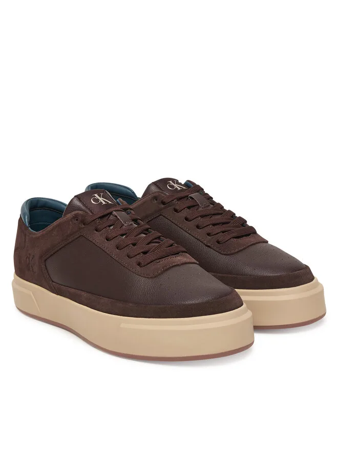 Calvin Klein Кроссовки Basket Cupole Laceup Lth-Nu YM0YM01354 коричневые — фото 2