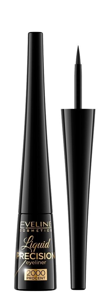 

Eveline Liquid Precision Black Waterproof Подводка для глаз, 4 ml