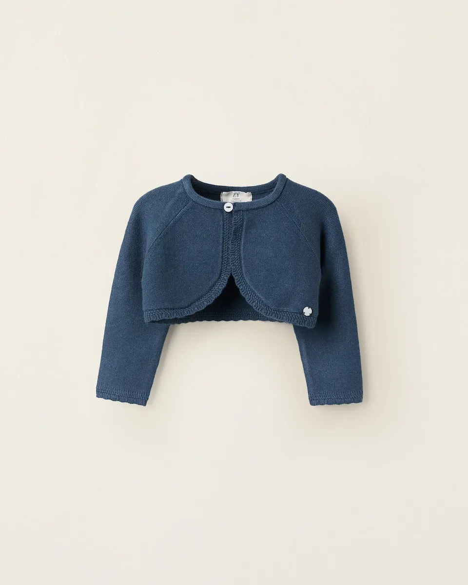 

Детская куртка 100% хлопок трикотаж Zippy, темно-синий