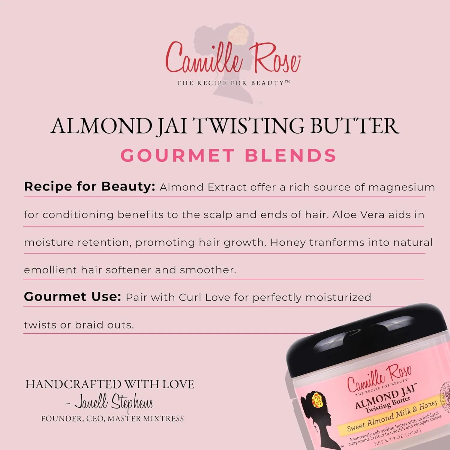 Масло-баттер Camille Rose Naturals Almond Jai Butter 240 мл Camille Rose — фото 4
