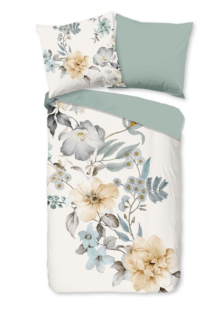 

Постельное белье Good Morning "Селина" с цветами - белый - 155 х 220 см - 100% хлопок Muller Textil
