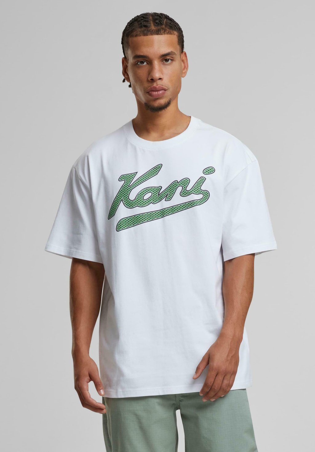 

Футболка с принтом VARSITY PALM Karl Kani, белый