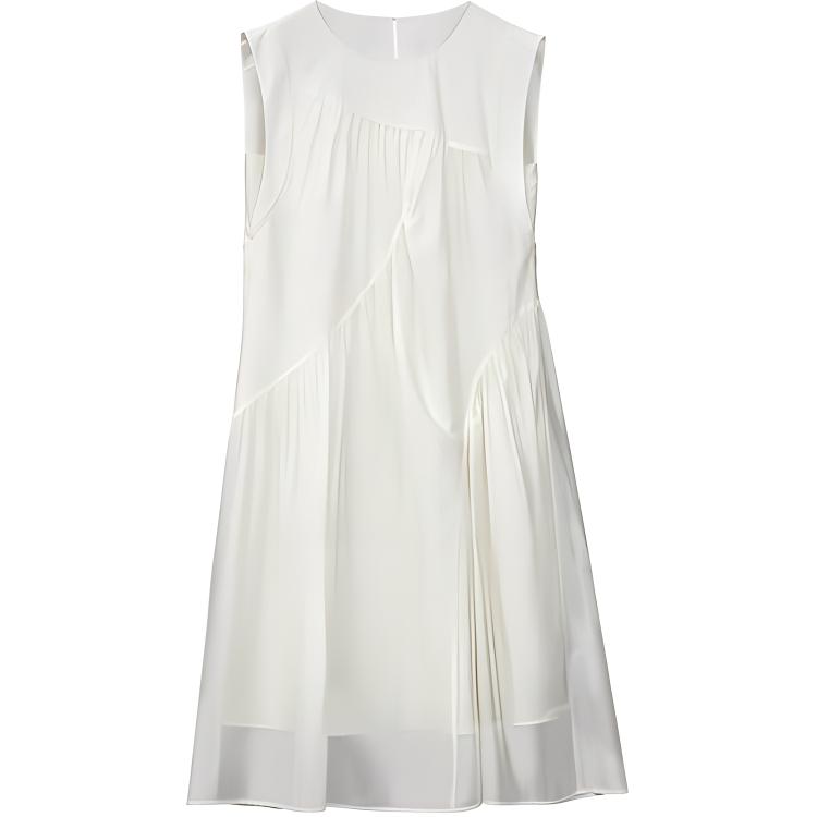 

Женское платье без рукавов с круглым вырезом, средней длины ELLE, экрю