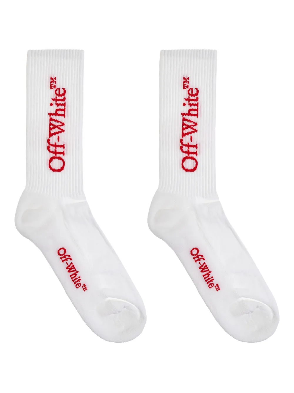 

Рифленые носки с вышитым логотипом OFF-WHITE, белый