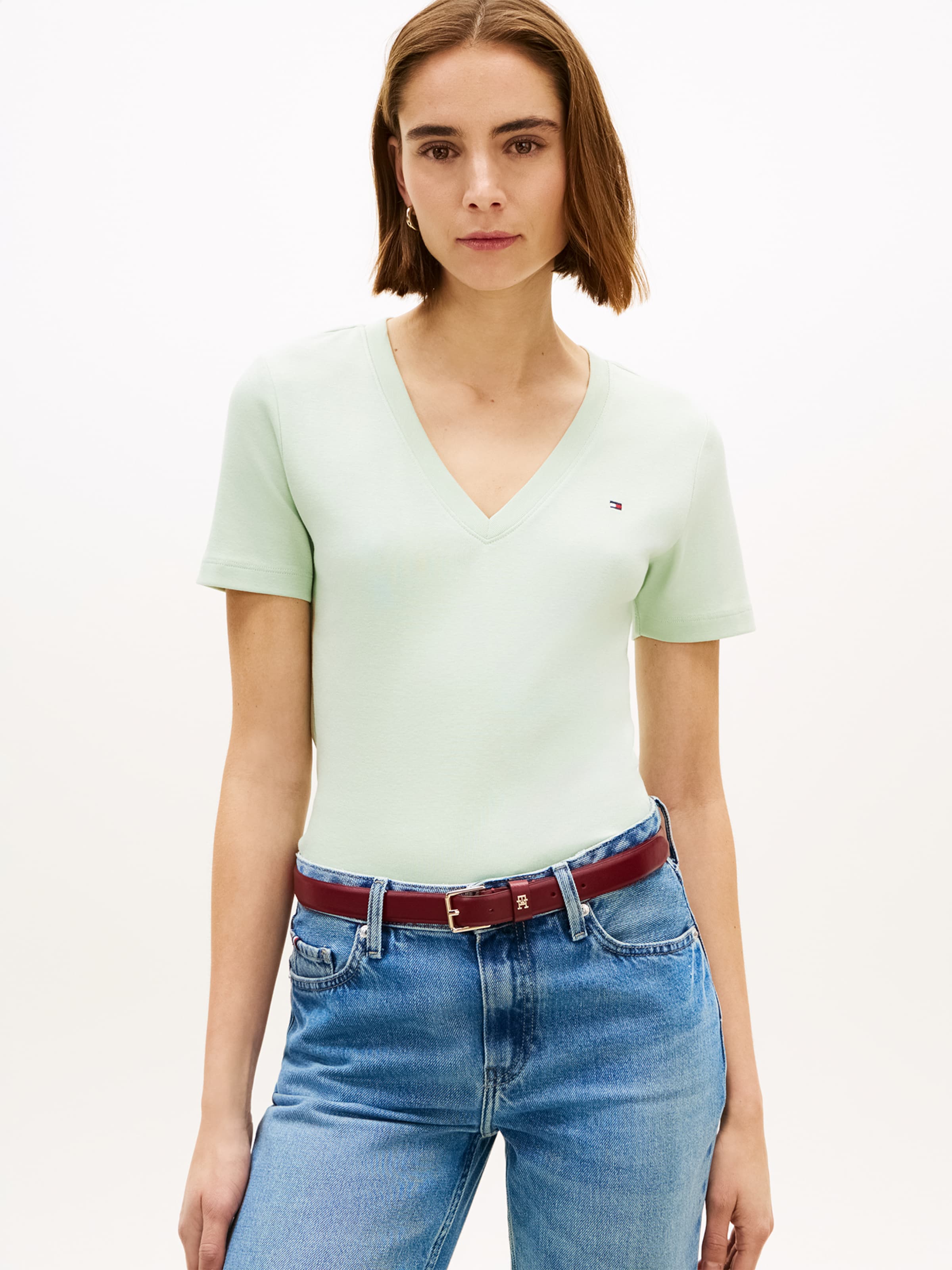 TOMMY HILFIGER Футболка 'Cody' в цвете Mint — фото 3