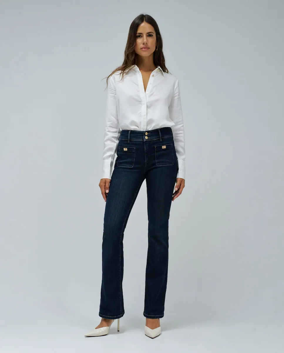 

Женские джинсы Джинсы push in с расклешенными штанинами Salsa Jeans, темно-синий