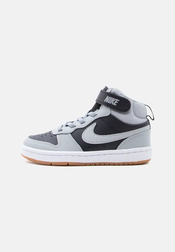 Court borough mid 2 унисекс высокие кроссовки Nike Sportswear, Black/Light Smoke Grey/White