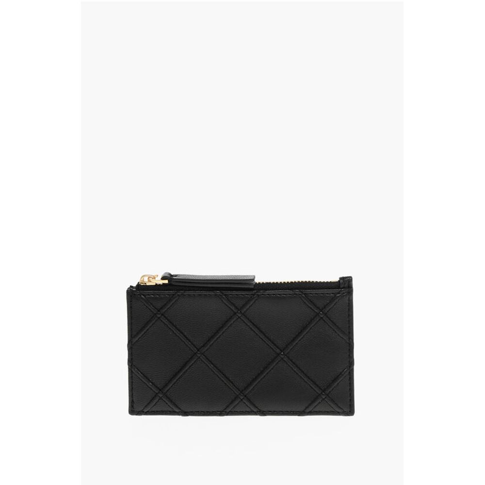 

Кожаный держатель для карт FLEMING Tory Burch, черный