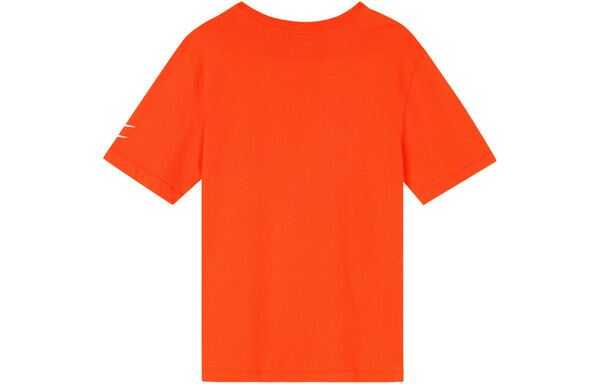 Футболка Men's Nike Swoosh Large Logo Printing Knit Round Neck Short Sleeve Orange Red T-Shirt, мультиколор — фото 2