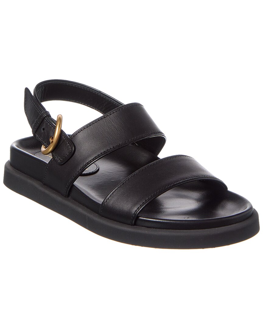 Gianvito Rossi Bilbao Leather Sandal, черный