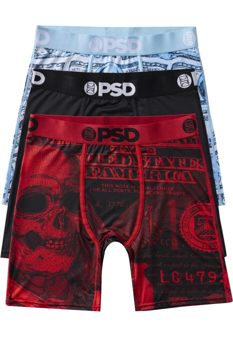 

Трусы PSD Boxer shorts Bens and Bones, цвет light blue/red/black