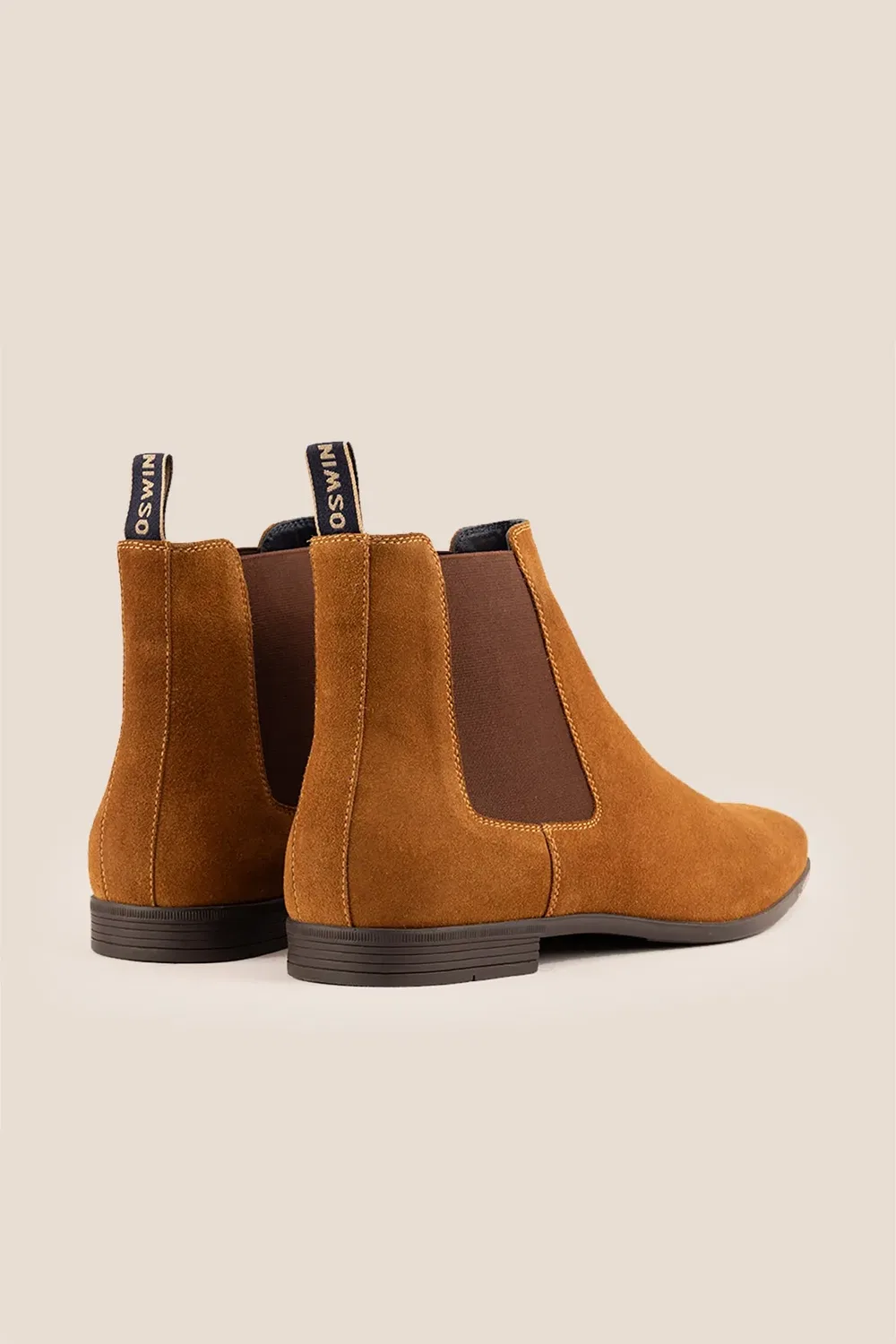 Челси ботинки из замши Darwin Suede Oswin Hyde, бежевый — фото 4