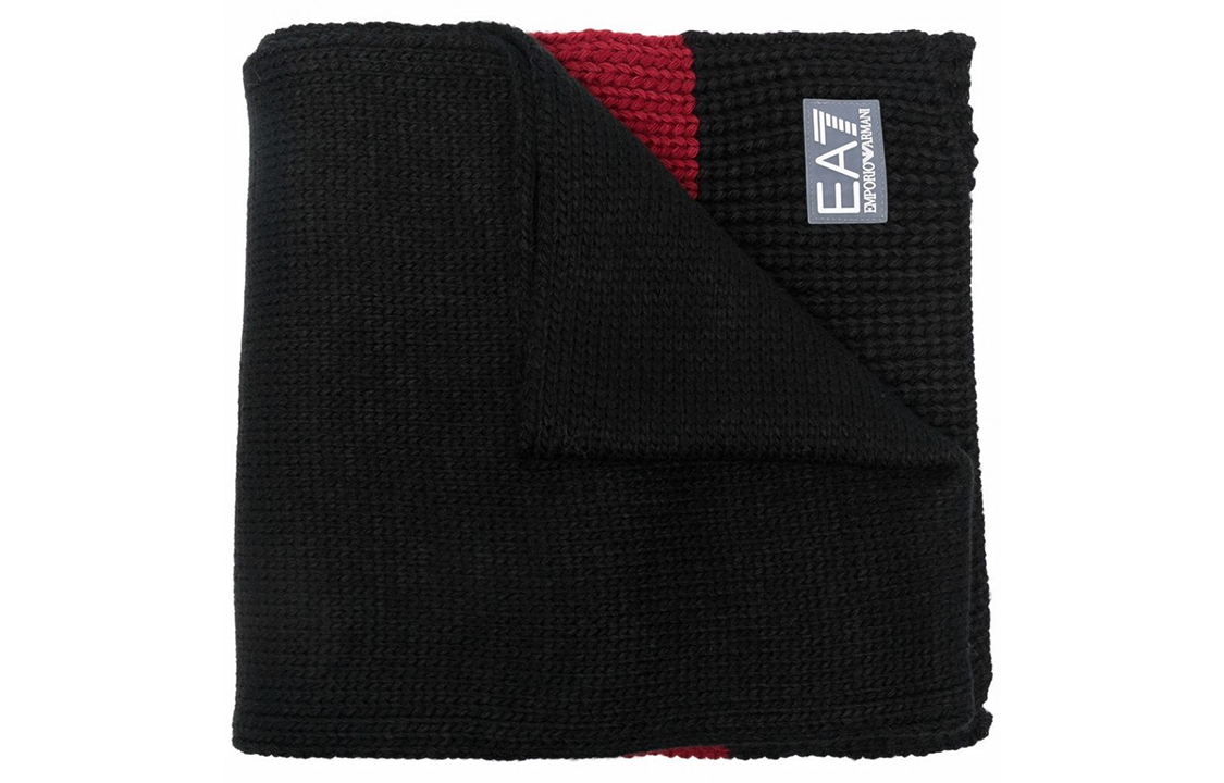 

EMPORIO ARMANI Вязаный шарф мужской черный