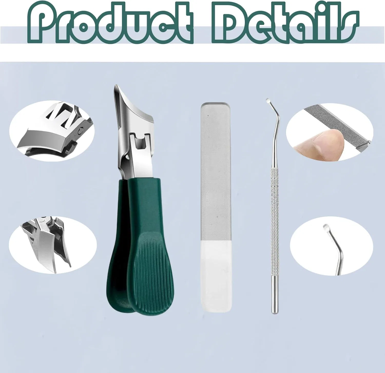 Набор кусачек для ногтей «Орлиный клюв», 3 шт. Zesnxj — фото 3